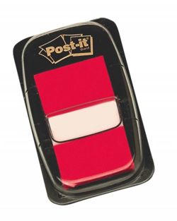 Zakładki indeksujące POST-IT® (680-1), PP, 25,4x43,2mm, 50 kart., czerwone