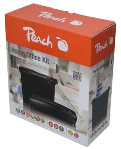 Zestaw office kit PEACH PBP200, 4in1 - niszczarka, laminator, trymer oraz folia do laminacji