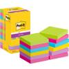 Bloczek samoprzylepny POST-IT® Super sticky, 76x76mm, 12x90 kart., mix kolorów