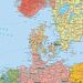 Mapa ścienna Europy polityczno drogowa 1:3 mln. 185x150 cm
